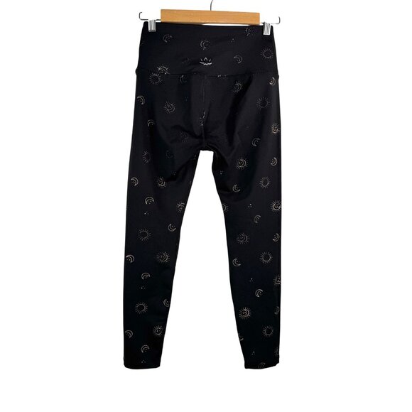 Beyond Yoga Sun and Moon high waisted crop‎ legging black gold celestial sz S - Picture 3 of 7